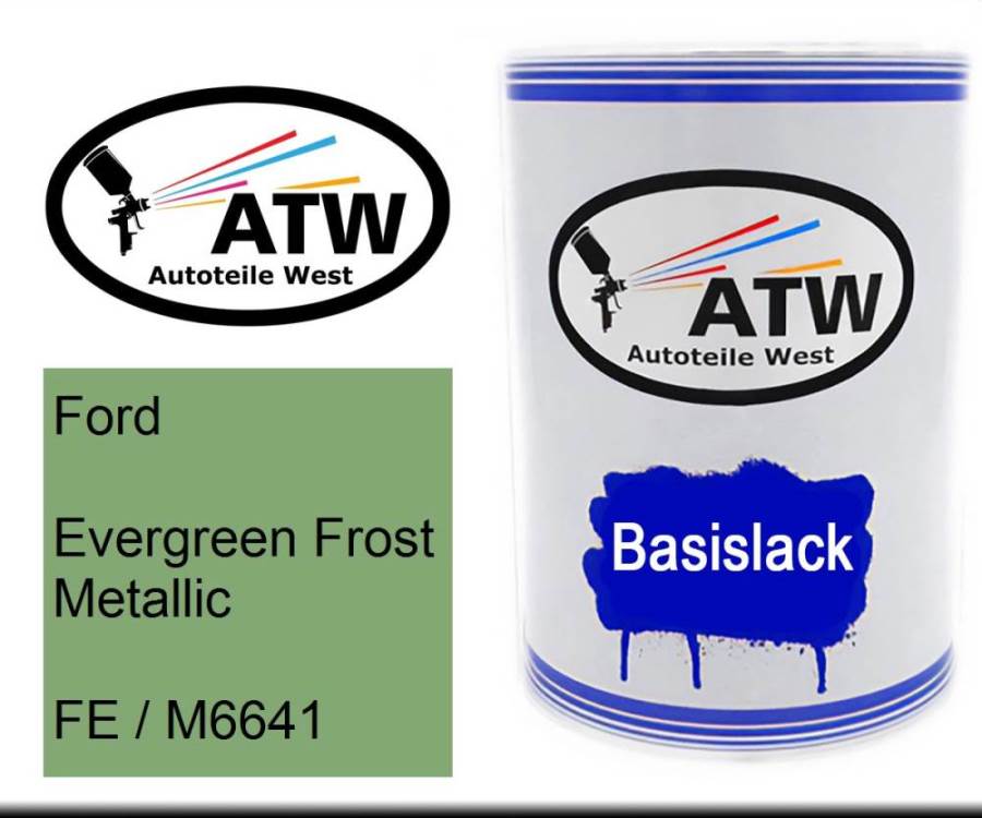 Ford, Evergreen Frost Metallic, FE / M6641: 500ml Lackdose, von ATW Autoteile West.